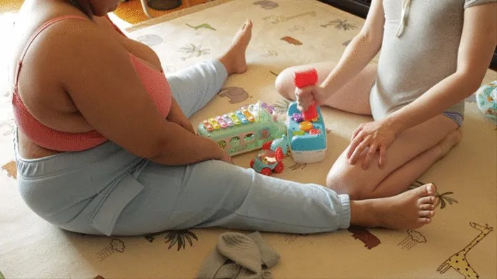 Step-Mommy Encourages Baby to Mess his Diaper