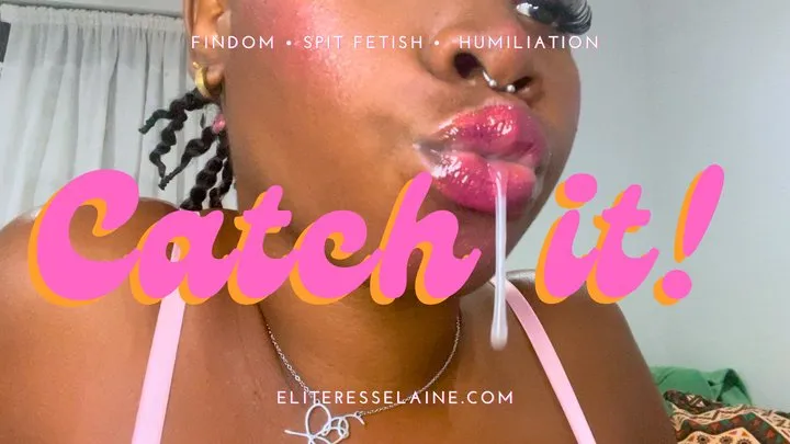 Catch it (ebony spit fetish)