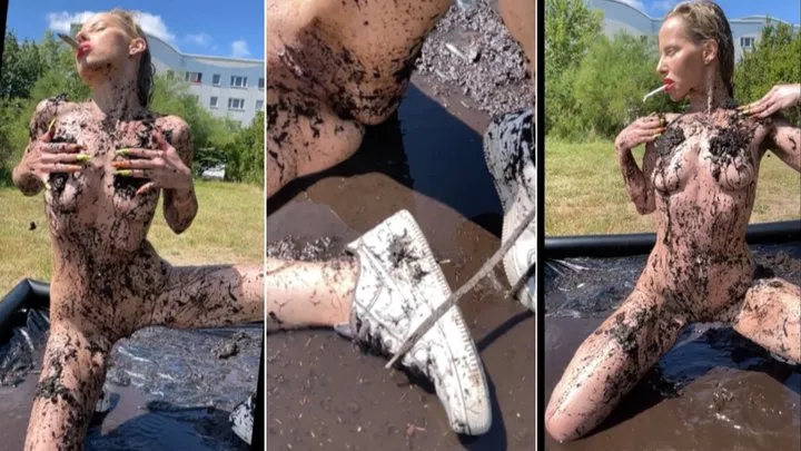 Muddy bath in Nike af while smoking 2 Marlboro 100 at once