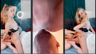 I enjoy my marlboro 100 while my bf lick my ass with close up