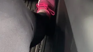 Trixie Live Pedal Pumping in my hot pink trainers