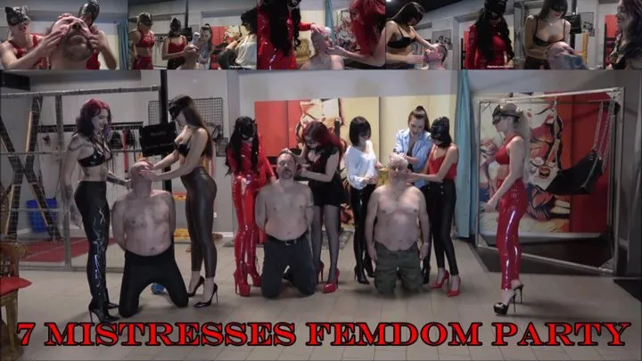 7 MISTRESSES FEMDOM PARTY (EPISODE 2) - BRUTAL face slapping NON STOP