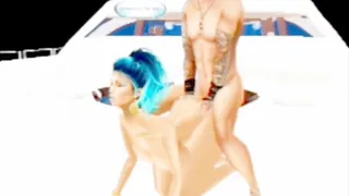 Hard anal and pussy pounding on a boat