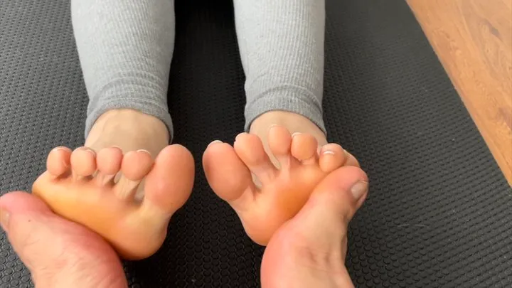 Nicole the Divine Plays Yoga Footsies | Barefoot Brunette Soles | French Pedicure | House of Soles