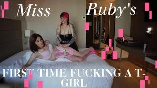 Mistress Ruby's first time fucking a T-Girl