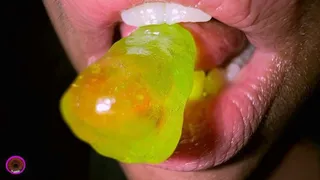 Giantess Cirilla - Closeup Candy Sucking, Licking, and Chewing