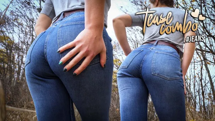 Milf In Blue Jeans Teases Her Amazing Ass Outdoors