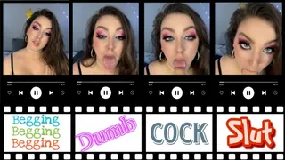 Begging Dumb Cock Slut