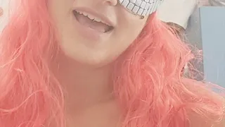 watch my mouth suking and liking lillipop thinking of uor dick and saliva on tits