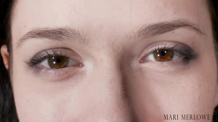 Close Up Eye and Eyelash Fetish - Mari Merlowe