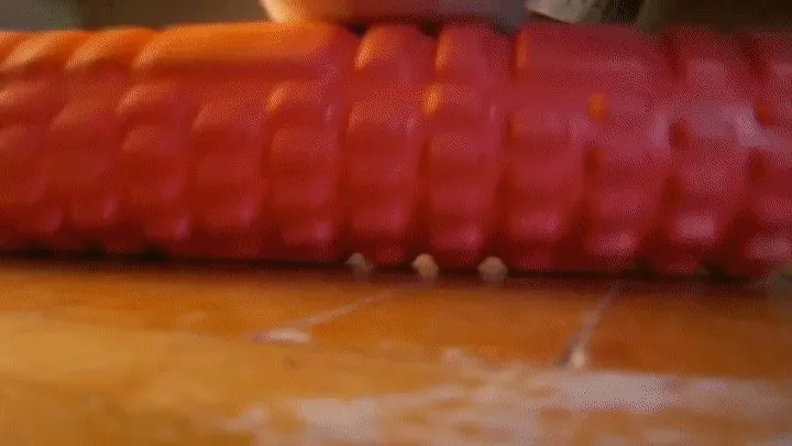 foot massage filmed on an old camera