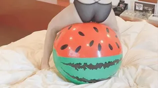 Crack a watermelon beach ball with your butt