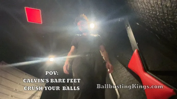 POV Calvin's Bare Feet Crush Your Balls