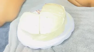 Everyday is your birthday step-daddy! Watch me rub birthday cake on my pussy