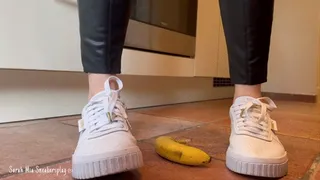 My Puma Cali Sneakers crushing a lot of bananas