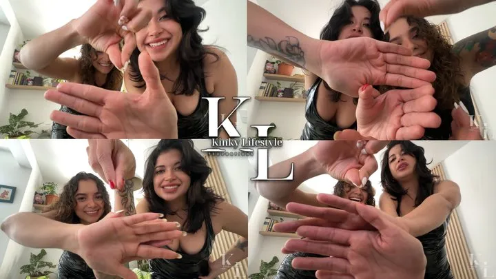 POV: Hand Domination by Simona & Luana (Femdom, Hand Fetish, Fingers, FingerNails, Hand over Mouth, B-Play, Inflation, RolePlay)