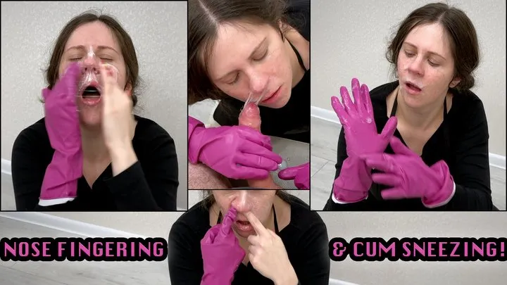 Nose Fingering in Gloves and Cum Sneezing: My Weird Post-Cum Nose Fetish, POV