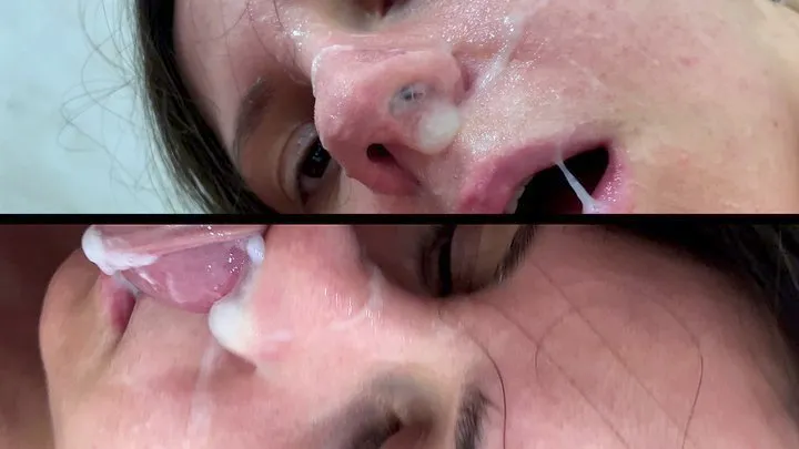 His Hard Dick & My Soft Nose: Stunning Nosejob with Post Cum Play, POV and Side Views