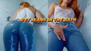 WET JEANS IN THE BATH