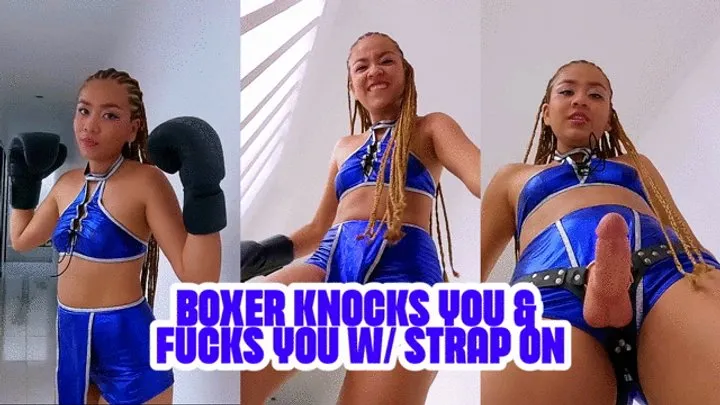 BOXER KNOCKS YOU and FUCKS YOU with STRAP ON