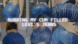 RUBBING MY CUM FILLED LEVIS JEANS