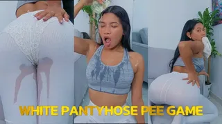 WHITE PANTYHOSE PEE GAME