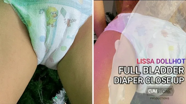 FULL BLADDER DIAPER CLOSE UP