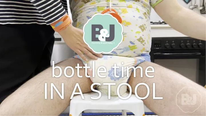 Bottle time in a stool