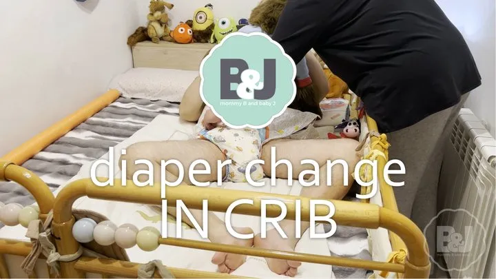 Diaper change in crib