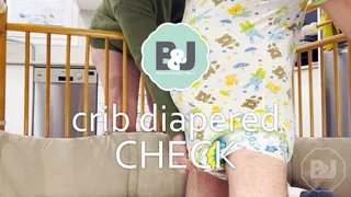 Crib diapered check