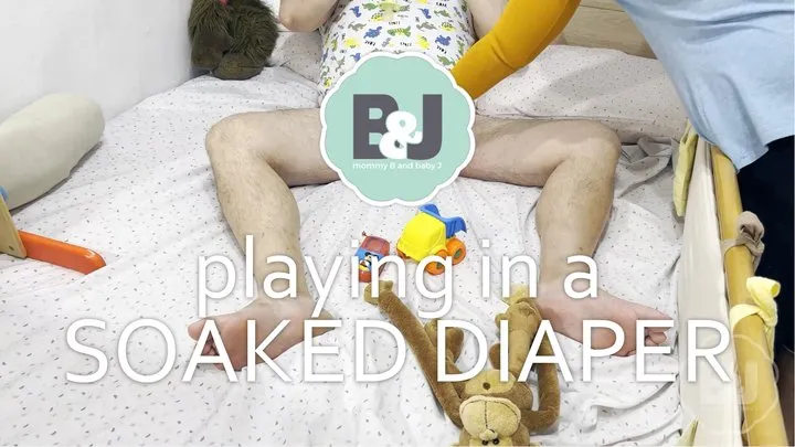 Playing in a soaked diaper