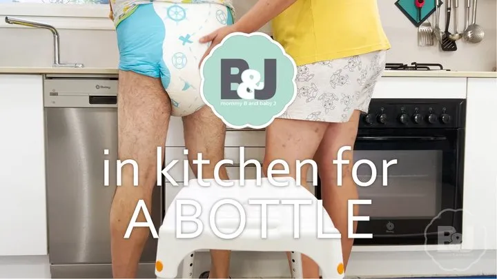 In kitchen for a bottle