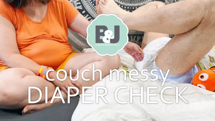 Couch messy diaper check