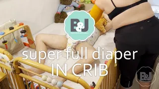 Super full diaper in crib