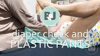 Diaper check and plastic pants