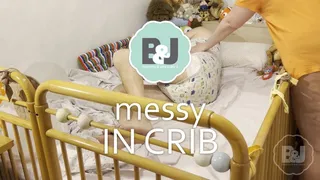 Messy in crib