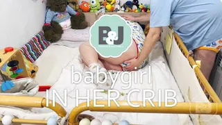 in her crib