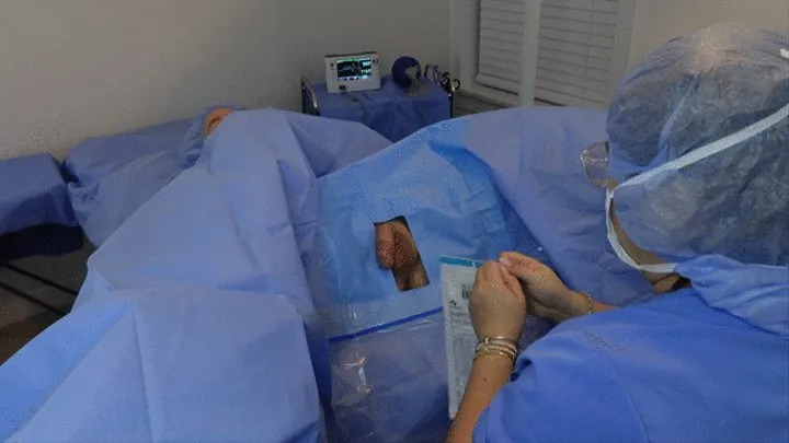 Doctor Jess performs surgical electro stimulation orgasm