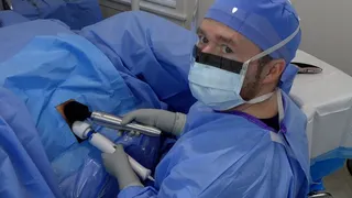Gyno Doctor performs extreme pussy stimulation procedure on patient