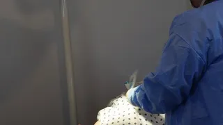 Dr Jess performs kinky cum extraction handjob in the operating room