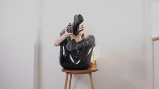 PVC VINYL FETISH 2 PLEASER BOOTS