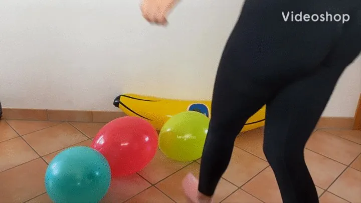 popping balloons on a banana