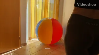 rainbow beachball bounce