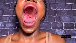 Sexy ass MelaninTongue with her famous Yawns