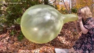 Blow to Pop of a green Kalisan Soap Crystal 24'' Outside