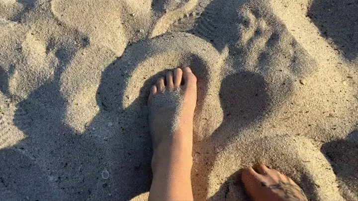 Britain Hart's Toes in the Florida sand