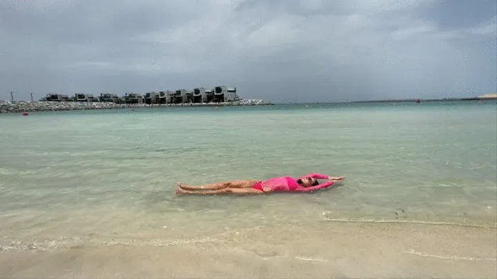 Vika in Dubai on the beach in bikini 4