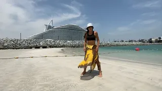 Vika in Dubai on the beach in bikini 10