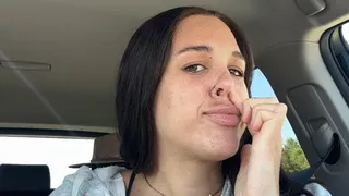 Sammie Picks Her Nose While Driving