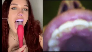 2 Views of Dildo Cam Deep Throat